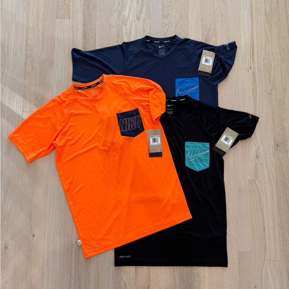 Three Nike Swim Shirts/Rashgaurds/T-shirts